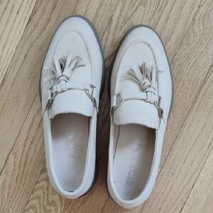 Cream Loafers with Tassels